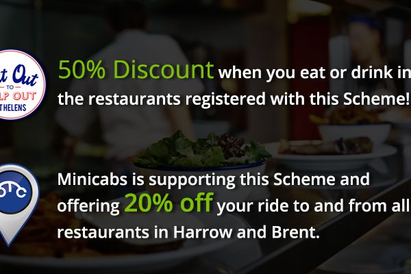 Eat Out to Help Out with Minicabs.co.uk