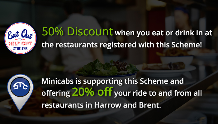 Eat Out to Help Out with Minicabs.co.uk